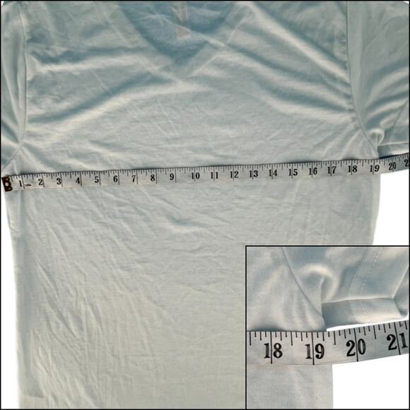 LAT Sublivie Ladies Fitted Sublimation Tee Shirt Top Solid White V-Neck Large - Picture 8 of 10